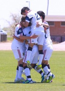 RSL-AZ U16's Celebrate a goal versus Real So Cal